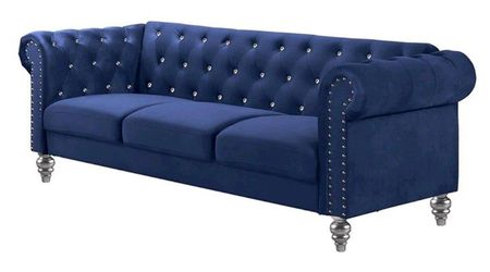 Navy Blue Rhinestone couch