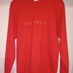 Womens Las Vegas Print Crewneck Sweatshirt Size Small Quality Made