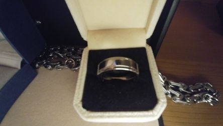 100% pure solid Titanium mens wedding band ring - 7mm thick, size 8.5 and 9 Available