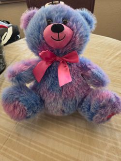 Pink/Blue Stuff bear with heart. (present,Love,Baby-Gender reveal)Pickup East side, Cash Only.