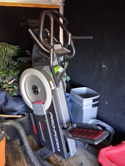 ProForm Cardio HIIT Trainer (a combination vertical elliptical and stepper).