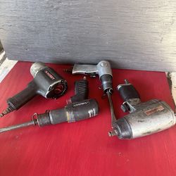 Two 1/2” impact wrench & Two Air hammer air compressor tools