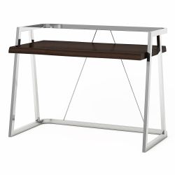 Brown and Silver Writing Desk Escritorio Laptop New Box