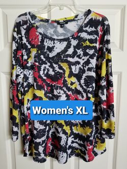 Women's XL 3/4 Sleeve Shirt Top