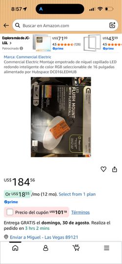 COMMERCIAL ELECTRIC 10” LED FLUSH MOUNT – NUEVA 💡