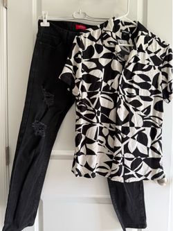 Men’s Stylish Outfit Set – Guess Jeans & Express Shirt