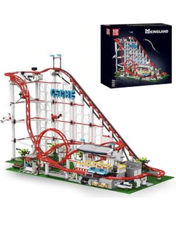 Roller Coaster Building Set, Large Amusement Park Model Kit w Motors 3646 PCS