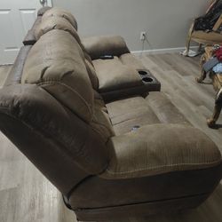 Reclining Leather Sofa. Need To Sell Asap