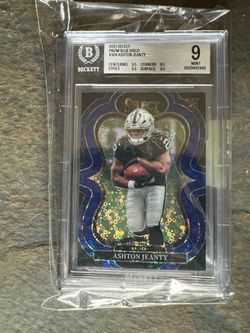 2025 Ashton Jeanty Blue Disco /25 rookie #304 Beckett 9