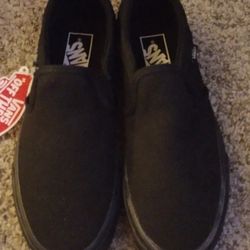 Brand New Women's Black Slip On Vans