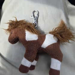 Stuffed Horse Keychain  3"X3" approx