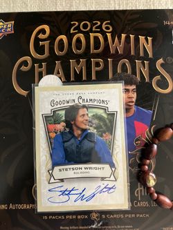 Stetson Wright Autograph 2026 Upper Deck Goodwin Champions
