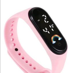 Pink LED Digital Watch Band