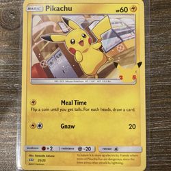 Pikachu Non HOLO McDonald's Anniversary