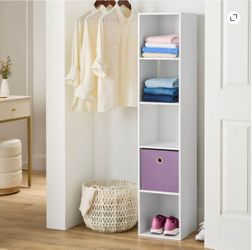 Mainstays 5-Cube Storage Organizer Bookcase White