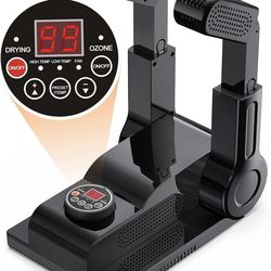 FORLIM [Upgraded Temperature Control] Boot Dryer for Work Boots - Shoe Dryer with 24-Hour Delay Timer, Portable Glove Dryer & Boot Warmer, Automatic S