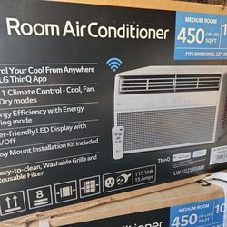 10,000 (DOE) BTU 115-Volts Window Air Conditioner Unit Cools 450 sq. ft. with Wi-Fi, Remote and Dehumidifier