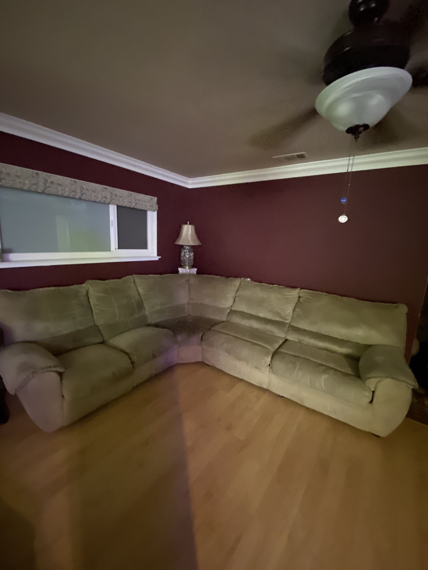 Free L Section Tan Couch With Pull Out Bed