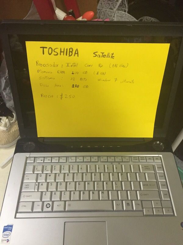 Toshiba Satellite laptop 15inch