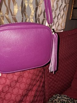 Fushia New Leather Purse Genuine Leather 40.00 