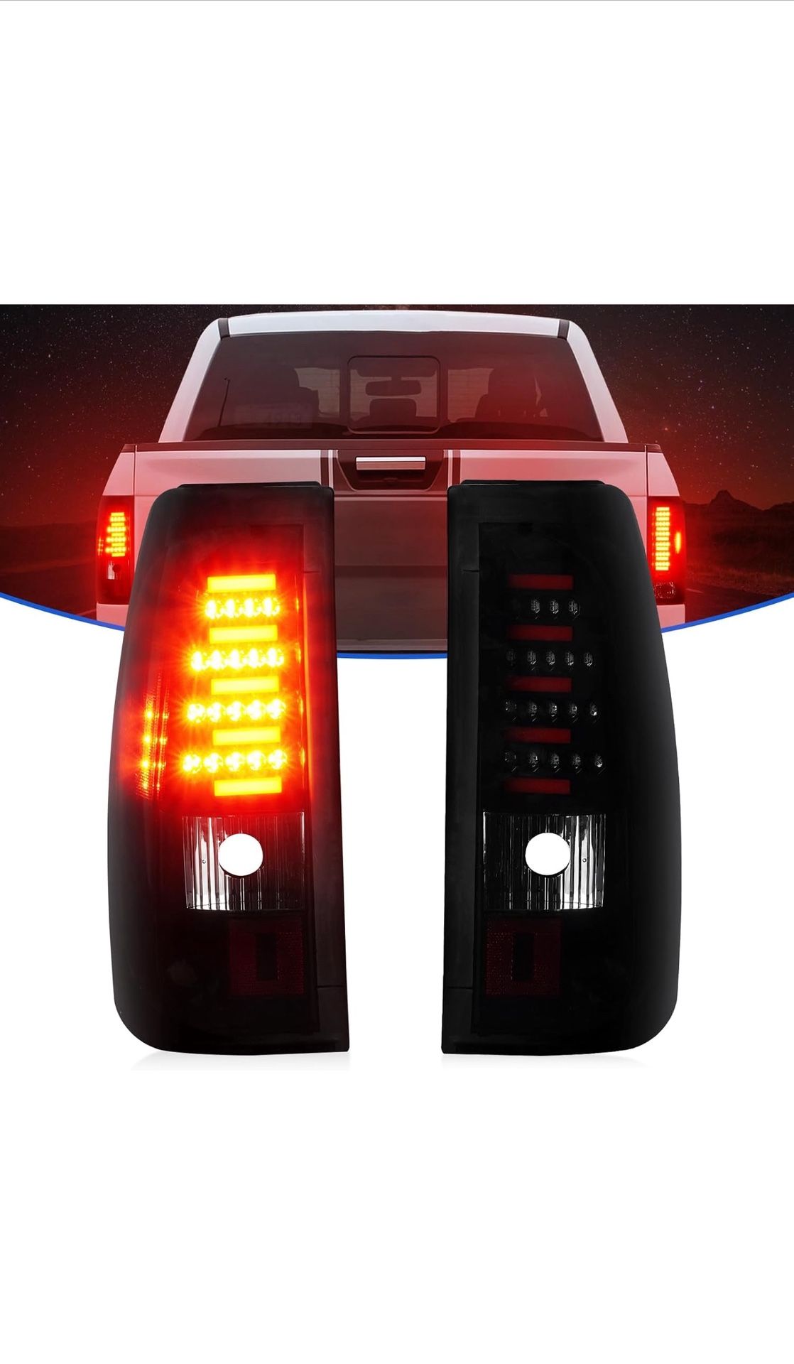 LED Tail Light Fit for Chevy Silverado & for GMC Sierra 1 HD 2003-2006, Silverado Sierra 3-2006, Silverado/Sierra Classic Models 2007,