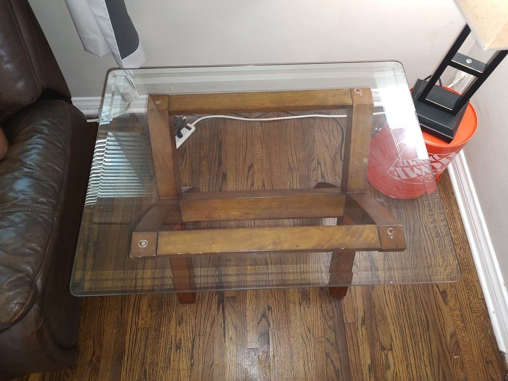 Glass Top End Table