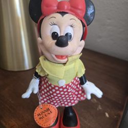 Vintage 1960s Walt Disney Productions Dakin 7.5" Minnie Mouse Figure Doll