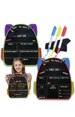 *SEND BEST OFFER* First & Last Day of School Chalkboard, 13 x 10 Inch Double