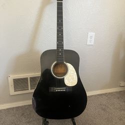 American Made Black Delta Acoustic Guitar 