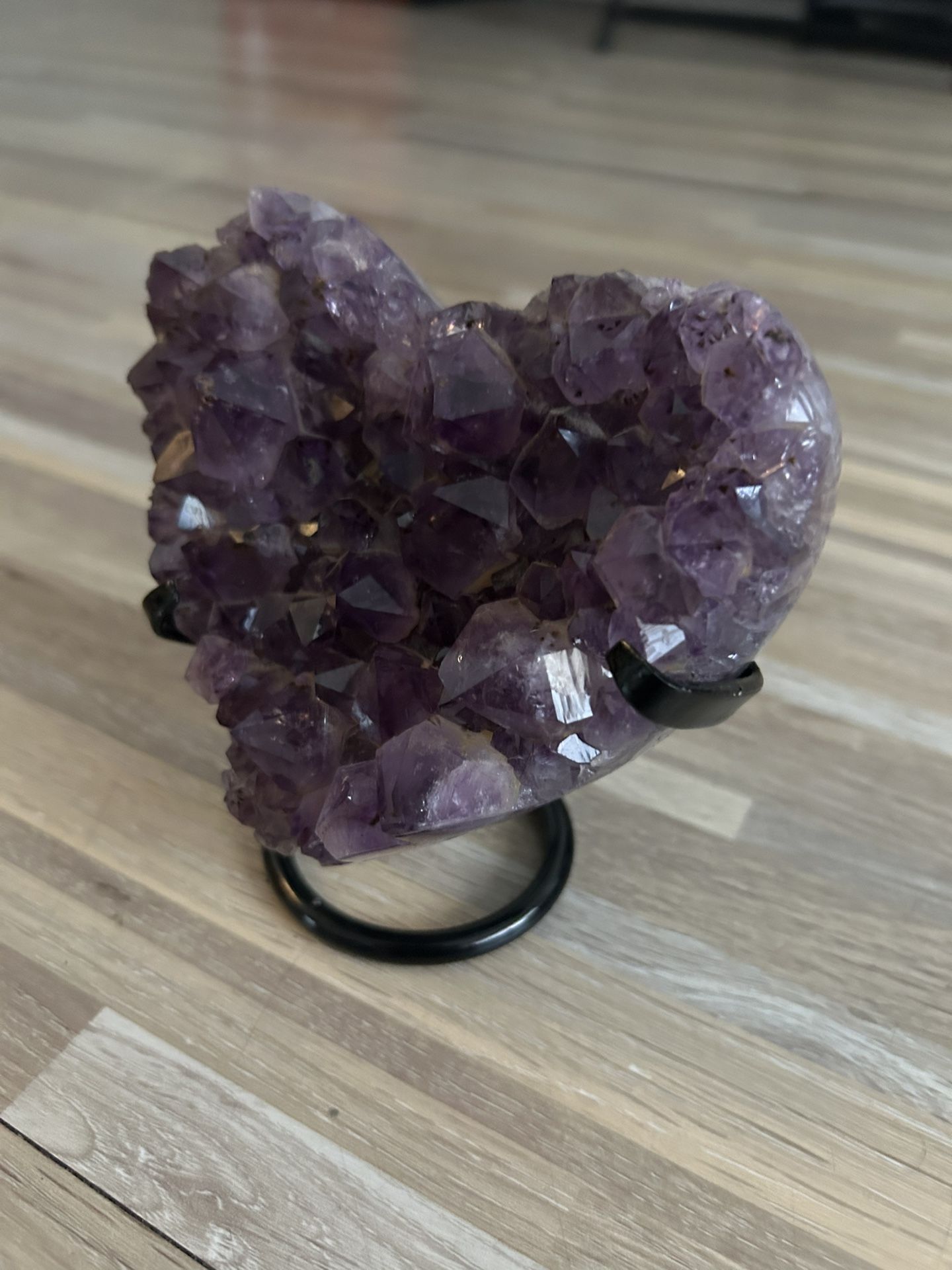 Amethyst Heart Shaped Crystal w/ Stand,All Products : American Fashion Style Bags On Sale