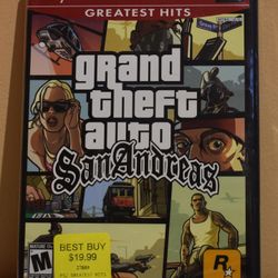 PS2 PlayStation 2 Grand Theft Auto San Andreas Greatest Hits Sealed