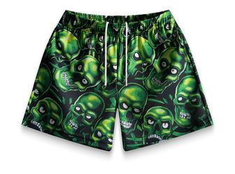 Bravest studios green skully shorts