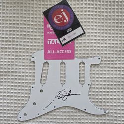 Eric Johnson Signed Stratocaster Pickguard With Backstage Passes