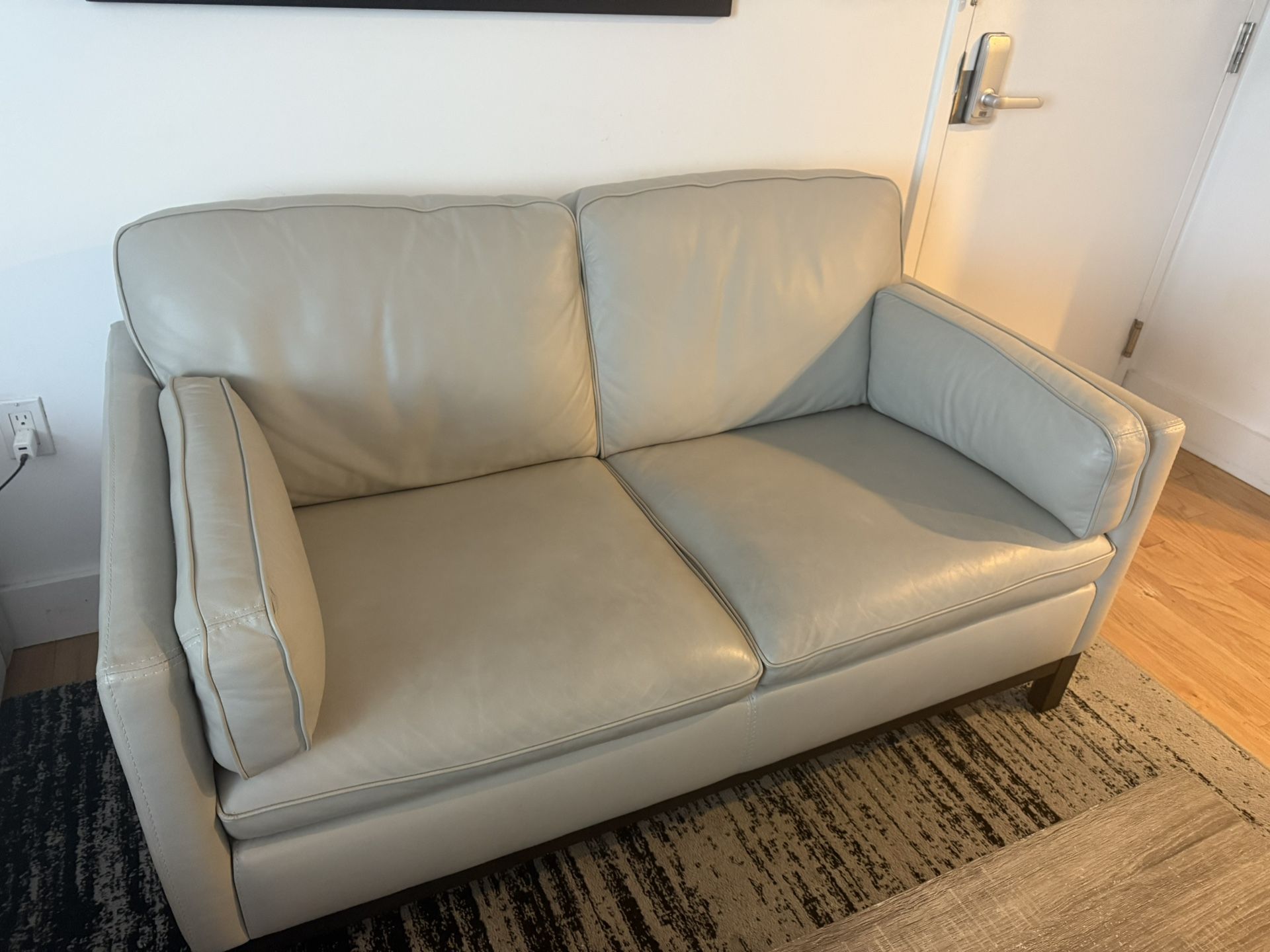 Leather Loveseat Virton 63"