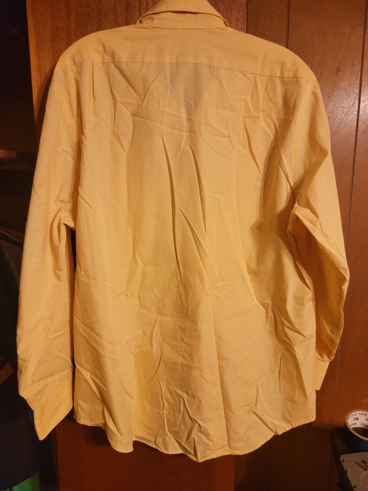 Van Heusen, Gold, Fitted Button Up