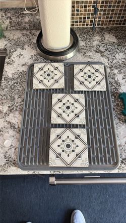 Decorative Tile Coasters/Plant plates Set of 4