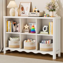 6 Cube Storage Organizer Shelf, Bookshelf and Toy Storage Organizer