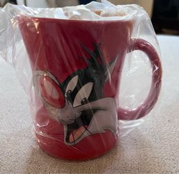 Vintage 1999 Looney Tunes Sylvester 3D Ceramic Mug - BRAND NEW / SEALED