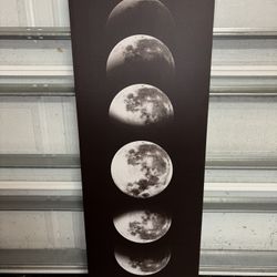 Moon Wall Art, Black, 19.75 x 55