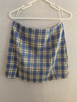 Blue Plaid Mini Skirt Size M from SHEIN