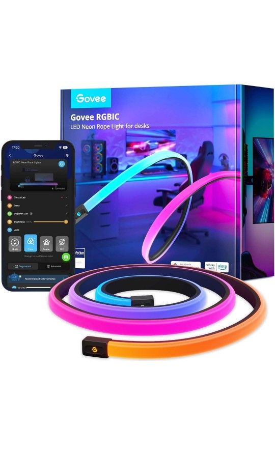Govee RGBIC LED Neon Rope Light For Desks 9.8ft ( Brand New, Never Used ) For $25