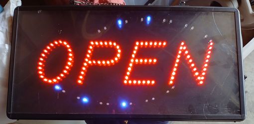 Open sign.