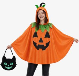 Halloween women hooded poncho