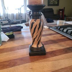 Tiger Printed Candle Holder