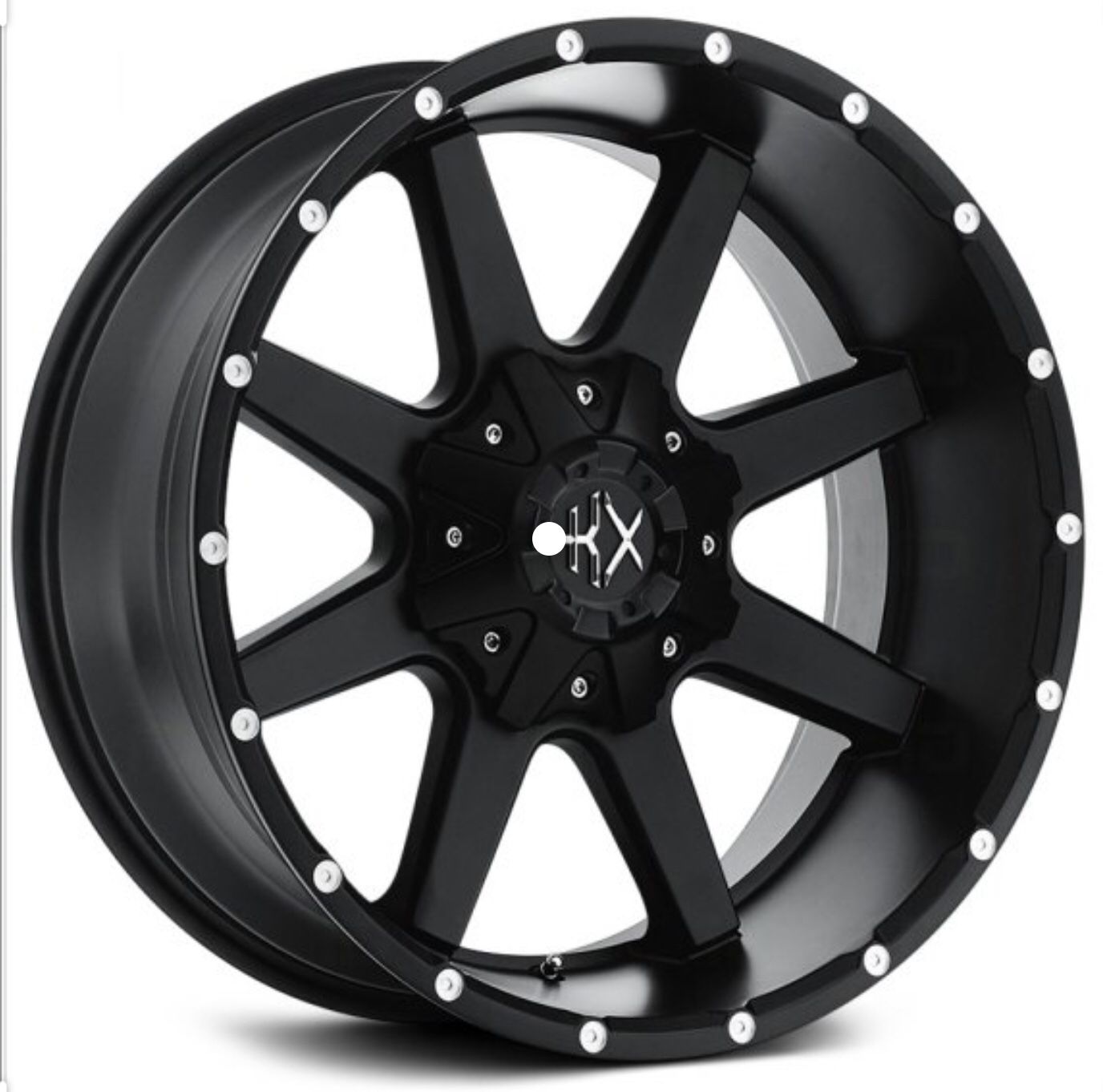 KX01 22X12 BOLT PATTERN 8X165.1/8X170 MATTE BLACK CB125.2 ET:44