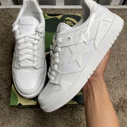 A Bathing Ape Bape SK8 Sta Triple White Sta Logo