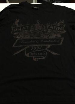 Men's Size Large Phat Farm long sleeve black shirt