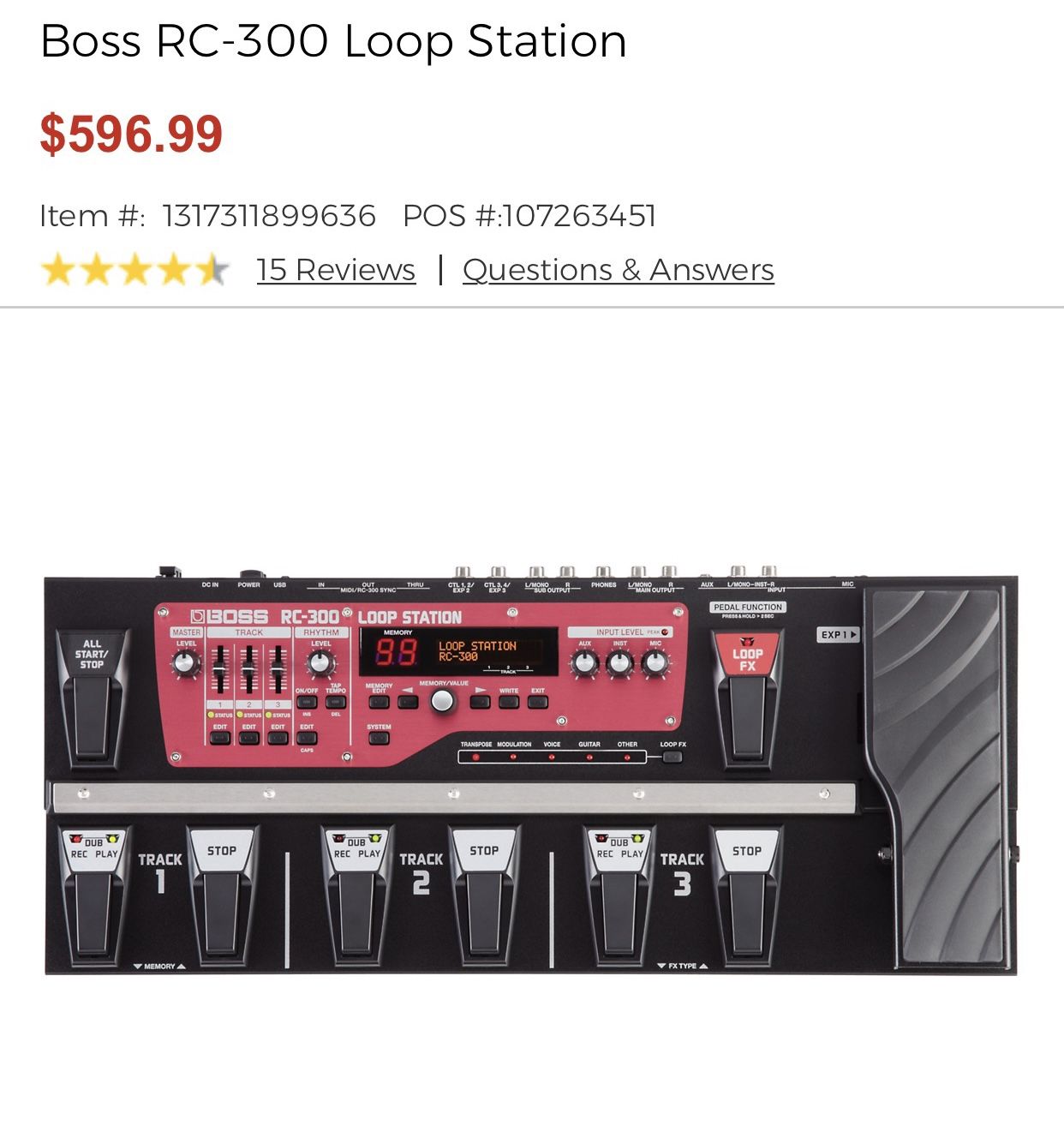 BOSS RC-300 Loop Station