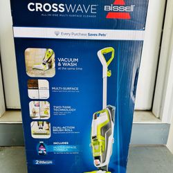 Brand New/ Sealed - Bissell CrossWave Corded Wet & Dry Rubber Stick Vacuum - White