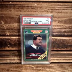 1989 Pro Set Mike Ditka PSA9 Bear Football Coach Card